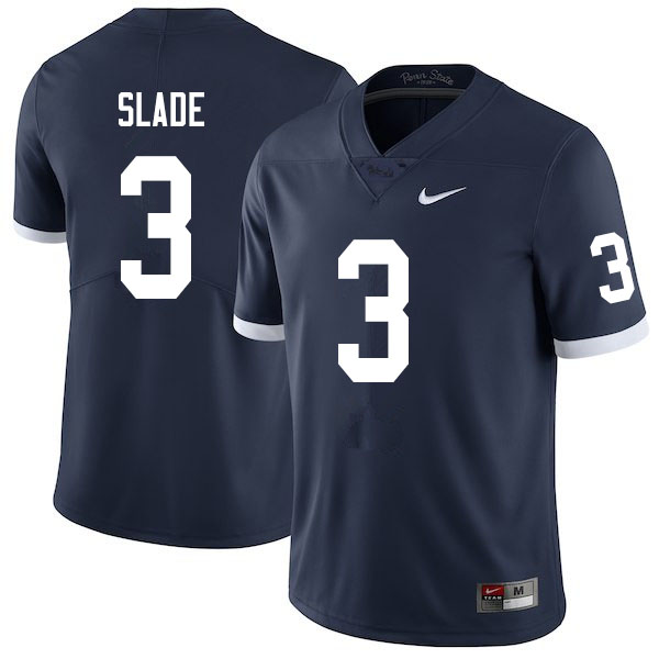 Men #3 Ricky Slade Penn State Nittany Lions College Throwback Football Jerseys Sale-Navy